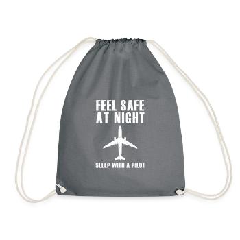 Dormir avec un cadeau sexe pilote haut mile - Sac de sport léger - gris - Devant