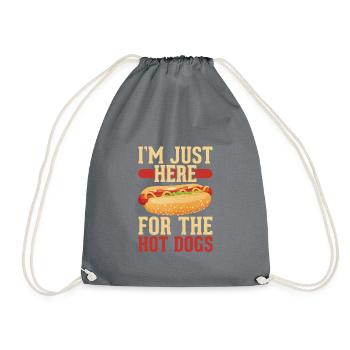 Je suis juste là pour le cadeau d'amour Fast Food Hot Dogs - Sac de sport léger - gris - Devant