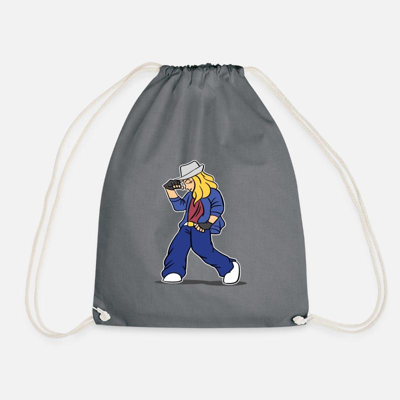 Cooles Hip Hop Mädchen - Turnbeutel - Grau
