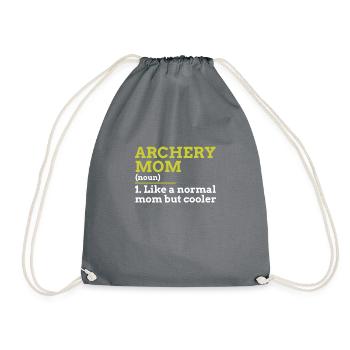 Bogenschießen Mom - Turnbeutel - Grau - Vorne