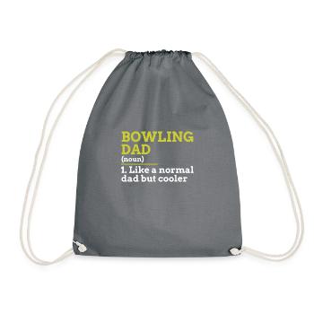 Bowling Dad - Drawstring Bag - grey - Front