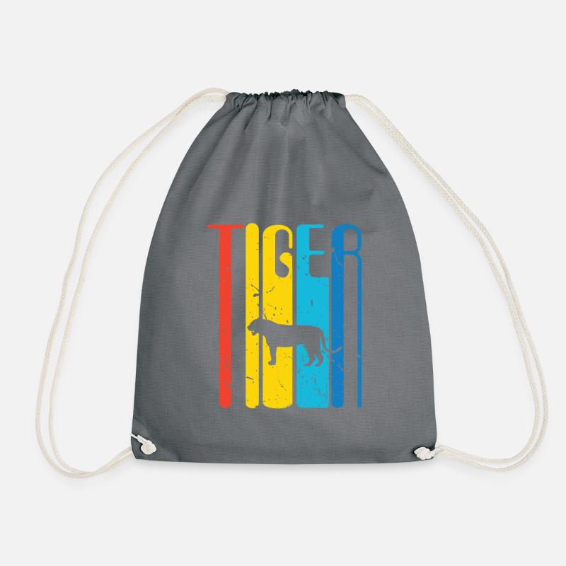 tiger - Drawstring Bag - grey