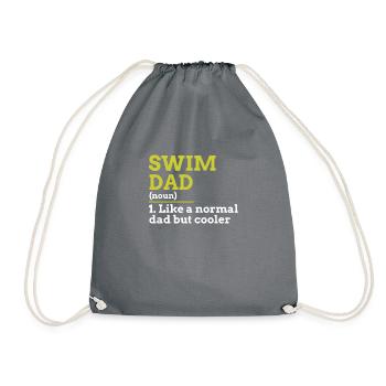 Swim Dad - Turnbeutel - Grau - Vorne
