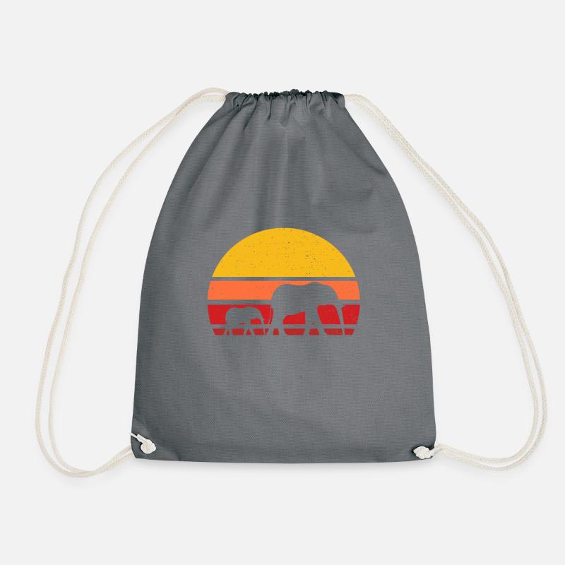 éléphant - Sac de sport léger - gris