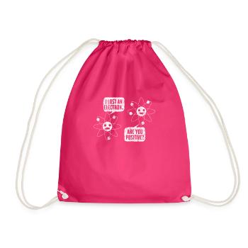 Wissenschaft Atom Elektron Positiv Chemie Geschenk - Turnbeutel - Fuchsia - Vorne