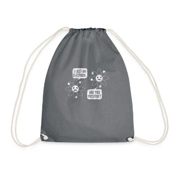 Wissenschaft Atom Elektron Positiv Chemie Geschenk - Turnbeutel - Grau - Vorne