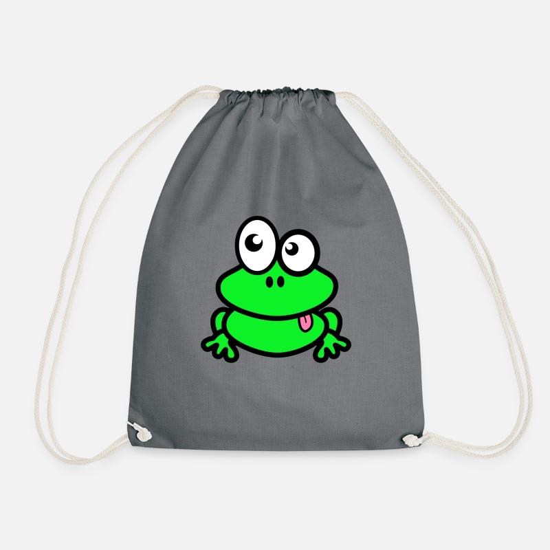 frog - Drawstring Bag - grey