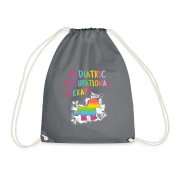 Pediatric Occupational Therapy OT - Drawstring Bag - grey - Front