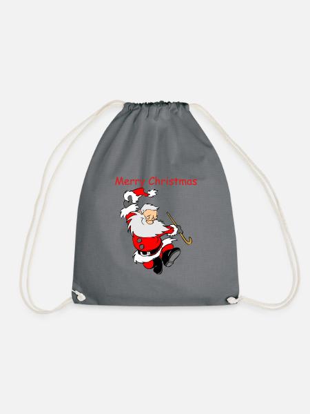 Weihnachtsmann - Turnbeutel - Grau