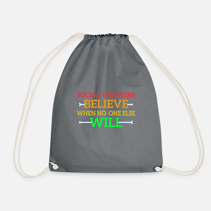 Social Worker Social Work Social Worker - Drawstring Bag - grey