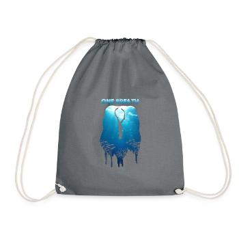 XASTY Dive Unit Dive Fridykking Apnea Blue Sea - Drawstring Bag - grey - Front
