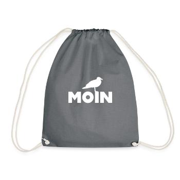 Moin gull cadeau aurores boréales nord allemand - Sac de sport léger - gris - Devant