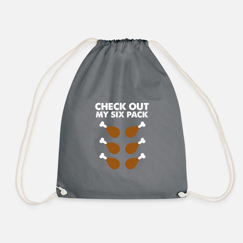 check out my Six Pack thanksgiving TShirt - Turnbeutel - Grau