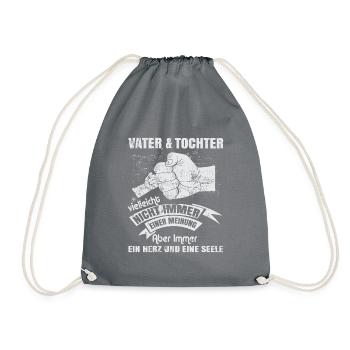 Dad and daughter maybe not always one of mine - Drawstring Bag - grey - Front
