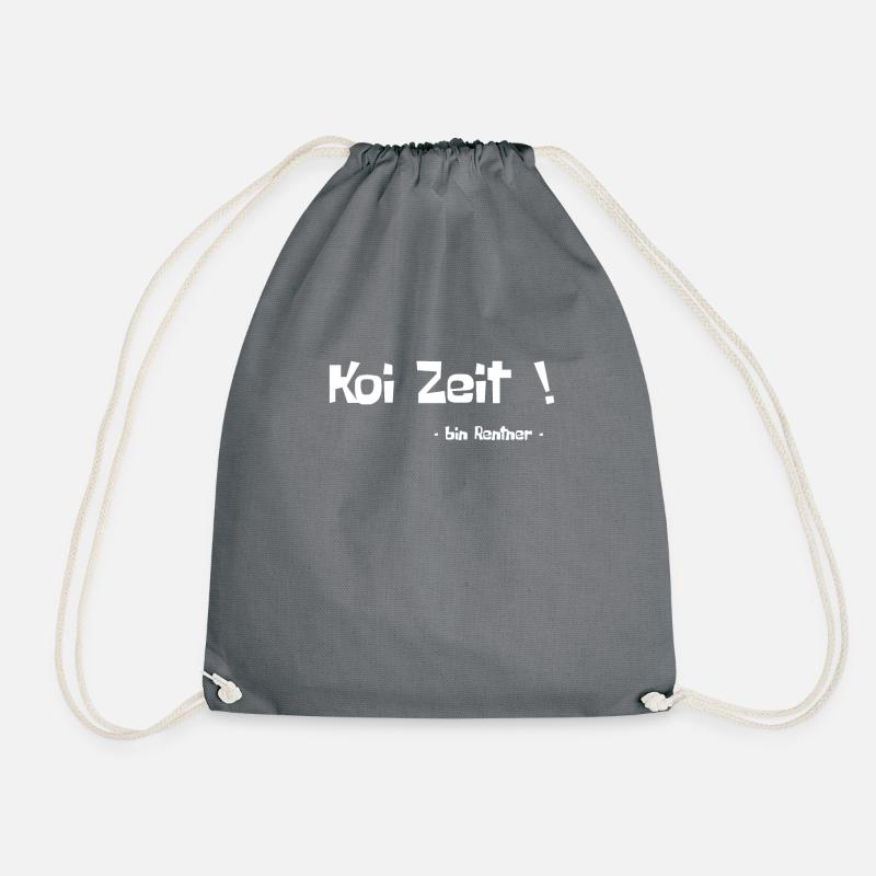 Koi Zeit! - Turnbeutel - Grau