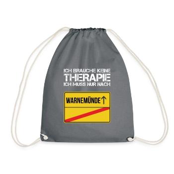 Warnemünde - Drawstring Bag - grey - Front