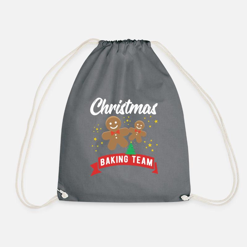 Christmas Baking Team - Turnbeutel - Grau