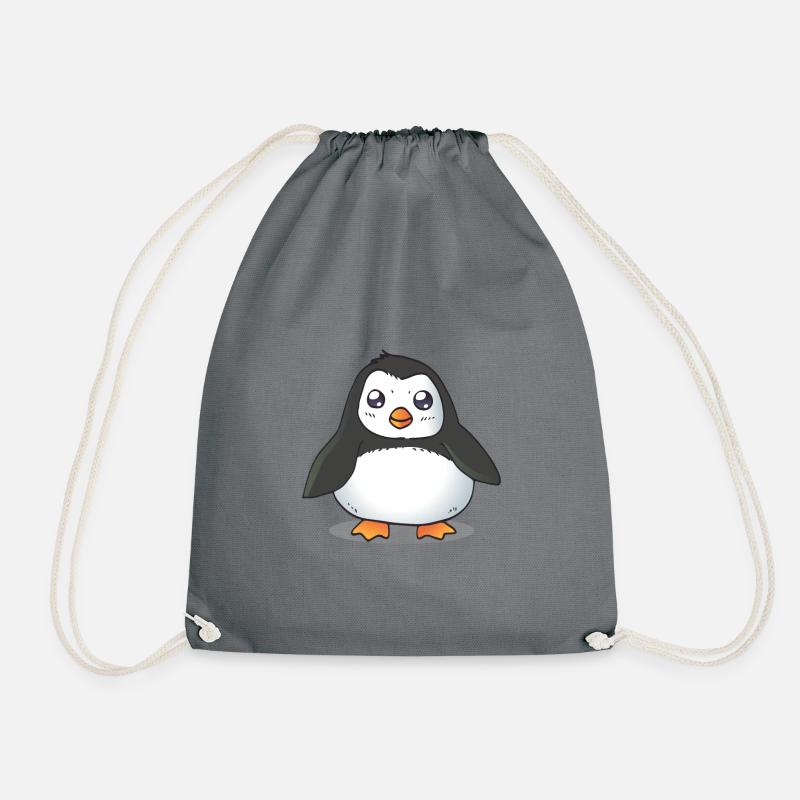 Pinguin - Turnbeutel - Grau