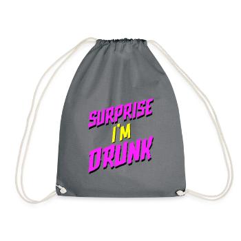 Surprise I'm Drunk - Turnbeutel - Grau - Vorne