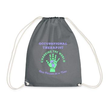 Occupational Therapy Women OT Therapist - Drawstring Bag - grey - Front