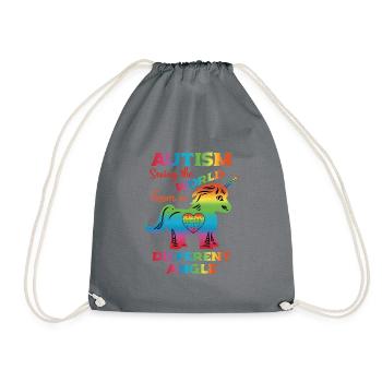 Autism Awareness Kids Autism Unicorn Distressed - Turnbeutel - Grau - Vorne