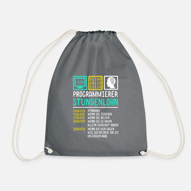 Programmierer - Turnbeutel - Grau