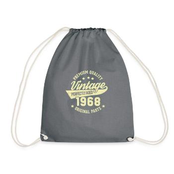 Cadeau d'anniversaire vintage anniversaire vintage 1968 - Sac de sport léger - gris - Devant
