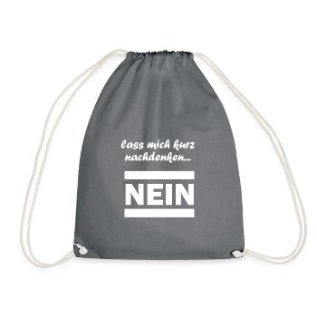 Laisse-moi réfléchir un instant Dis non - Sac de sport léger - gris - Devant