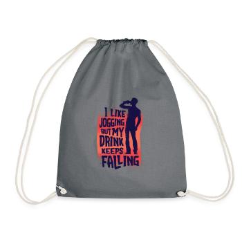 jog - Drawstring Bag - grey - Front