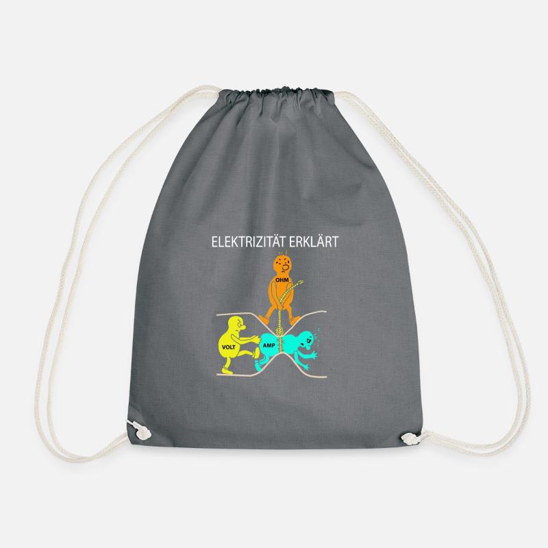 Electricity simply clarifies - Drawstring Bag - grey