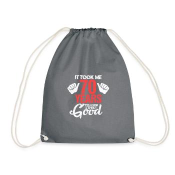 70 ans - Sac de sport léger - gris - Devant