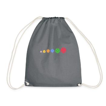 D20 Dice Evolution Gamer Gaming Fantasy Cadeau - Sac de sport léger - gris - Devant