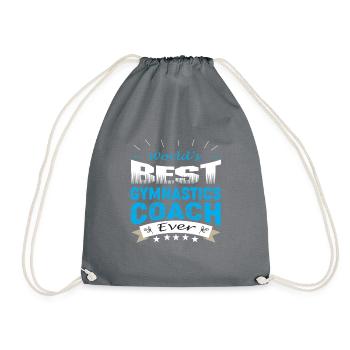 WORLD'S BEST GYMNASTIC COACH EVER - Drawstring Bag - grey - Front