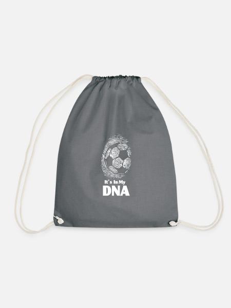 Fussball Fussballer DNA Fingerabdruck - Turnbeutel - Grau
