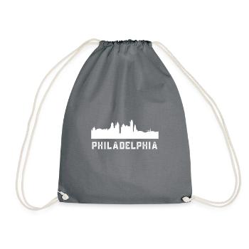 Philadelphia Skyline - Turnbeutel - Grau - Vorne
