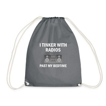 Ham Radio Amateur Radio CW-Morsefunk Radio Nerd - Drawstring Bag - grey - Front