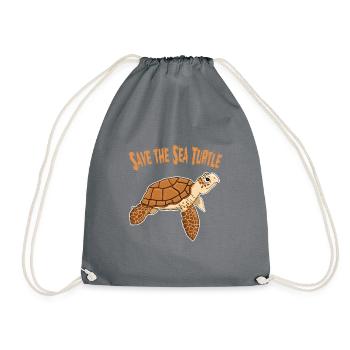 Tortue d’eau vacances Seychelles - Sac de sport léger - gris - Devant