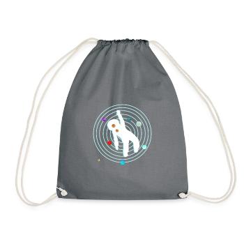 Astronaute dans le système solaire - Sac de sport léger - gris - Devant