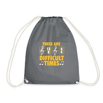 Cadeau d'instrument de musique musicien - Sac de sport léger - gris - Devant