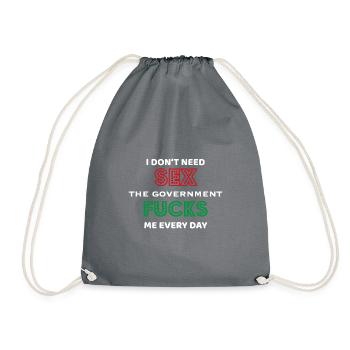 Je n’ai pas besoin de sexe, le gouvernement me baise - Sac de sport léger - gris - Devant