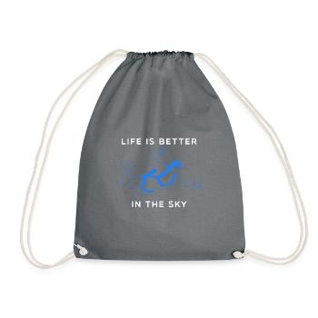 Skydiving - Drawstring Bag - grey - Front