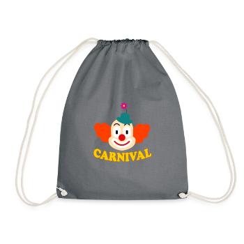 Fasching Karneval - Turnbeutel - Grau - Vorne