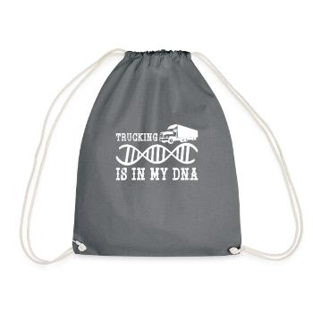 Truck Shirt · TRUCKING · Gift / TOP QUALITY - Drawstring Bag - grey - Front