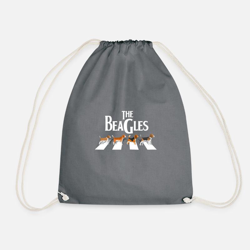 beagle - Drawstring Bag - grey
