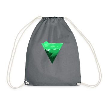 Camping Shirt I Outdoor Nature Travel Backpacker - Drawstring Bag - grey - Front