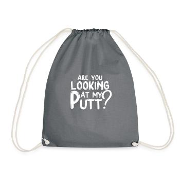 Golf Golfer Spielerin Golfspielerin Frau Geschenk - Turnbeutel - Grau - Vorne