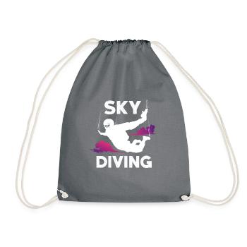 Skydiving skydiving - Drawstring Bag - grey - Front