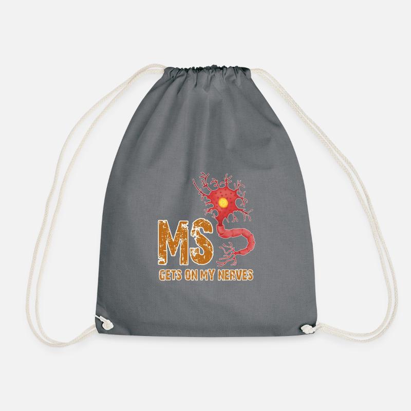 Multiple sclerosis design - Drawstring Bag - grey