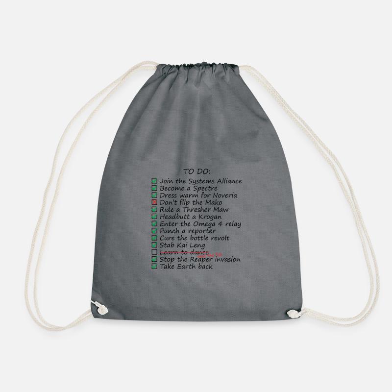 Commander Shepards To-Do List - Sac de sport léger - gris