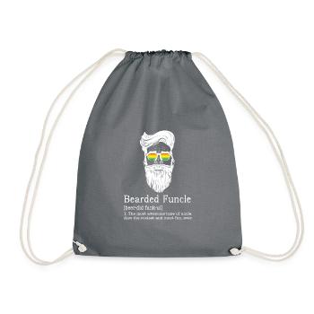 Bearded Funcle - Drawstring Bag - grey - Front
